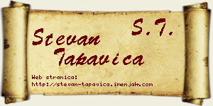 Stevan Tapavica vizit kartica